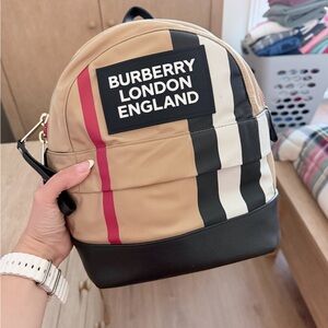 Burberry Nova Check Backpack/ Daypack, Nylon Material, Women's, small backpack